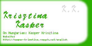 krisztina kasper business card